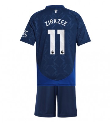 Manchester United Joshua Zirkzee #11 Bortatröja Barn 2024-25 Kortärmad (+ Korta byxor)